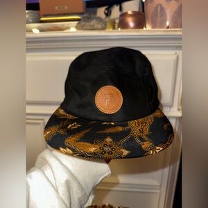 Black, Gold + Brown Hat with First Light Whiskey Emblem, One Size Fits Most